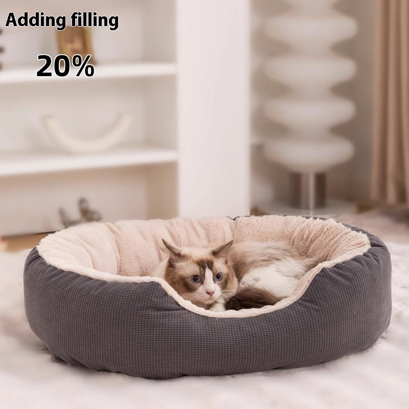 Winter Fleece-lined Thick Removable Washable Scratch-resistant Wear-resistant Warm Cat Nest - CHEWTOPIA PET WORLD