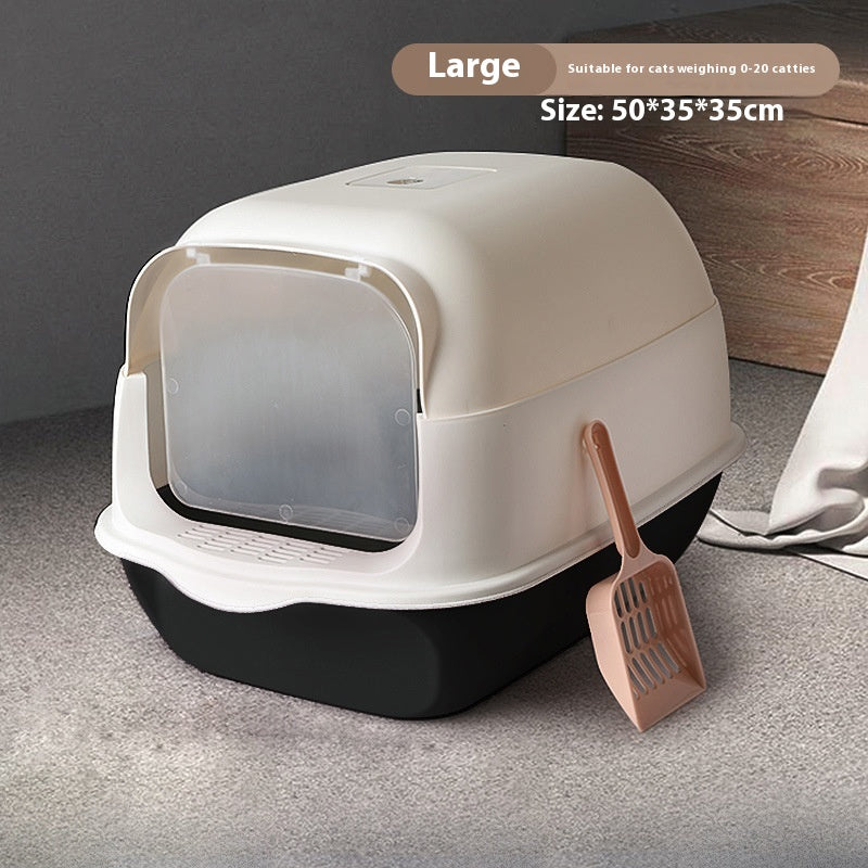 Litter Box Fully Enclosed Cat Toilet - CHEWTOPIA PET WORLD