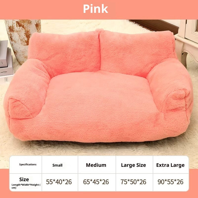 Large Pet Sofa Rabbit Plush Pet Bed