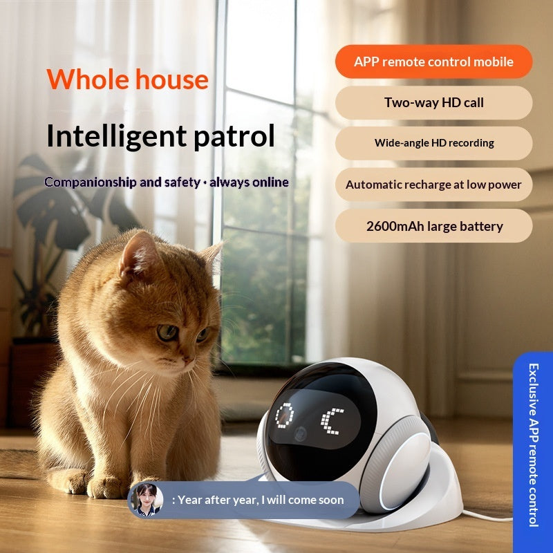 AI Pet Entertainment Mobile Camera Remote Monitoring Pet Robot