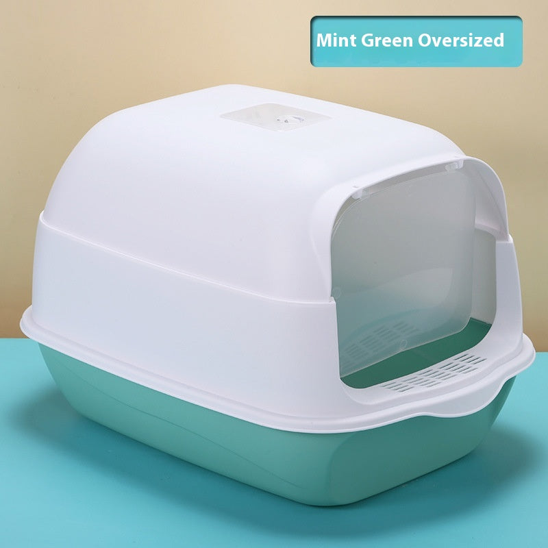 Litter Box Fully Enclosed Cat Toilet - CHEWTOPIA PET WORLD