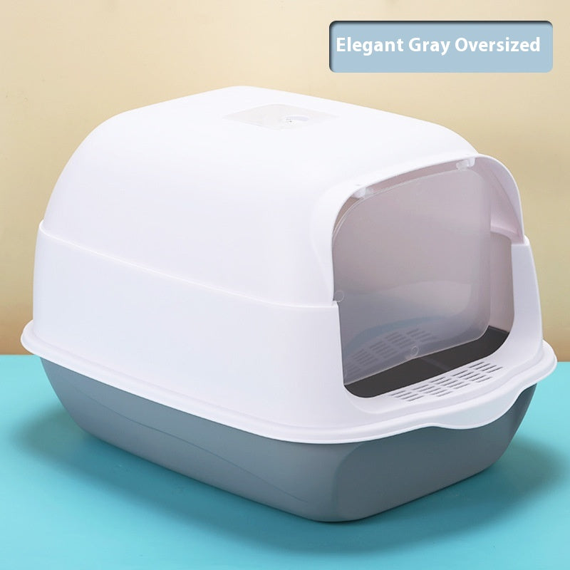 Litter Box Fully Enclosed Cat Toilet - CHEWTOPIA PET WORLD