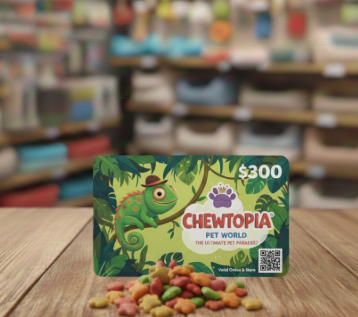 CHEWTOPIA PET WORLD GIFT CARDS