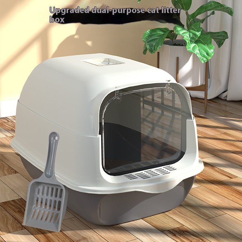 Litter Box Fully Enclosed Cat Toilet - CHEWTOPIA PET WORLD