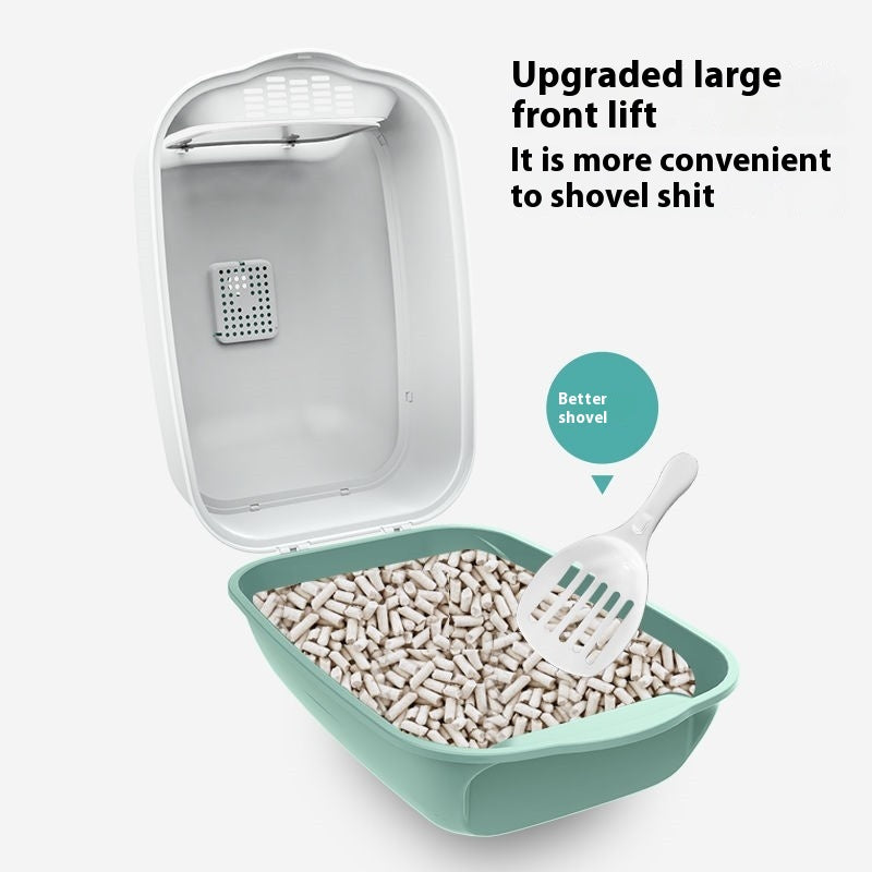 Litter Box Fully Enclosed Cat Toilet - CHEWTOPIA PET WORLD