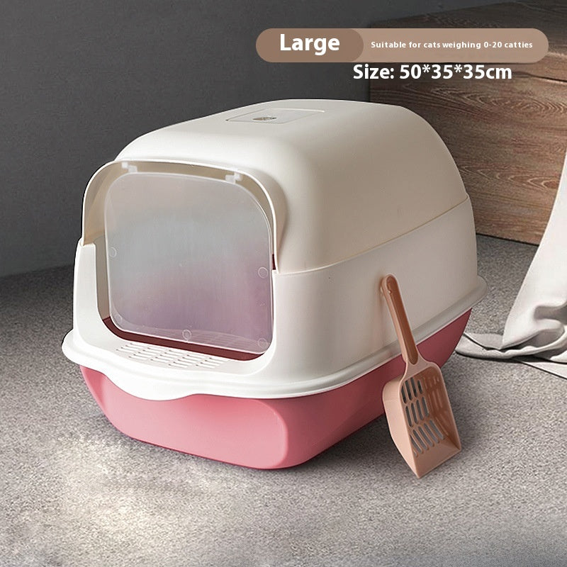 Litter Box Fully Enclosed Cat Toilet - CHEWTOPIA PET WORLD